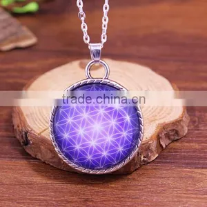Newest Choker Necklace Round Glass Galaxy Pendants 2015 Necklace Lovely Pendant Silver Chain Necklace For Women Quality Choice thumbnail-4