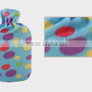 High Quality 2000ml PVC Hot-water Bottle Fleece Cover Wave Design Anti-scald thumbnail-5