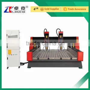 Discount Price CNC Carving Machine For Stone Wood Metal ZK-1325 1300*2500MM With 2 Heads Of PCI NcStudio Controller thumbnail-3