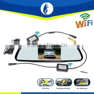 Wifi Wireless 2.4G 4.3inch Wire Free One Second Startup Waterproof HD Car Rearview Mirror thumbnail-1