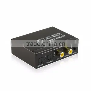 Home Theater Digital to Analog Audio Converter 2 Toslink Spdif+2 Coaxial to Toslink With 3.5mm Audio Switch Converter thumbnail-4