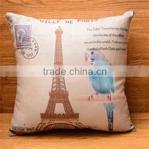 The Eiffel Tower Printed Decorative Pillow Covers Modern Style Seat Cushion thumbnail-1