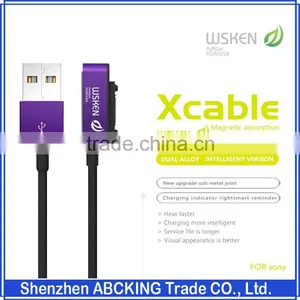 Original Wsken Xcable Double Metal Intelligent Version Magnetic Charging Cable For Sony Xperia Z3 Z2 Z1 Z3 Compact Z3 Tablet thumbnail-1