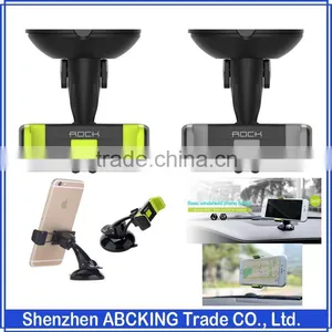 Rock Universal 360 Degrees Dashboard Windshield Car Phone Holder Stands for IPhone 7 6s Rotate Windshield Phone Holder thumbnail-1