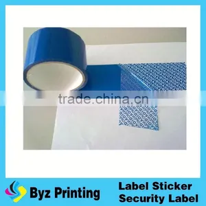 Hot Sale Hologram Silver Color Void Security PET Sticker in Lidun Brand thumbnail-3