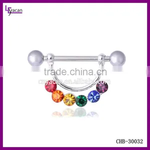 Hot And Fashionable Surgical Steel Custom Made Nipple Rings thumbnail-1