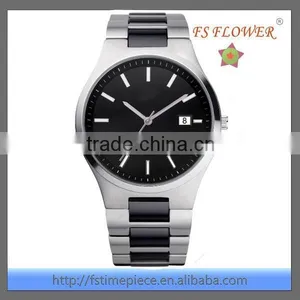 FS FLOWER - Fashion Men Steel Ceramic Two Tone Watch thumbnail-1