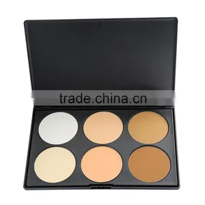 Professional 6 Color No Logo Pressed Face Mineral Powder Concealer Palette Cosmetic Makeup Contour Palette thumbnail-1