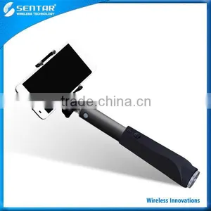 2015 Wholesale Aluminum Made Extendable Wireless Bluetooth Selfie Monopod With Adjustable Phone Holder thumbnail-2