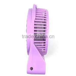 3 Speed Control Portable Purple Electric Led Mini USB Desk Fan for Student thumbnail-3