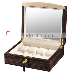 Elegant Watch Display Gift Packaging Box With Clear Window and Lock thumbnail-3