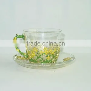 Little Yellow Flowers Coffee Cups Set for Home/hotel/bar Couple Cup Set thumbnail-1