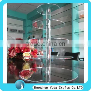 Top Class Clear Acrylic Round Crystal Cake Stands for Wedding Cakes 5 Tier Wedding Cake Stand for Sale thumbnail-1