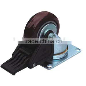 Swivel Caster With Brake thumbnail-1