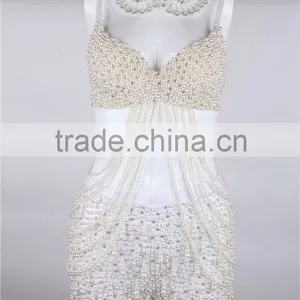 Hot ! Favorable Price and Greatest Service Sexy Underwear With Decoration ,bead Bra and Panty thumbnail-1