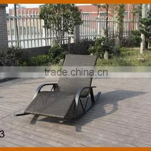Garden Wicker Rocking Lounge Chair For Sale thumbnail-1