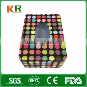 Colorful Printing Flower Tin Tissue Box Tin Storage Box thumbnail-5
