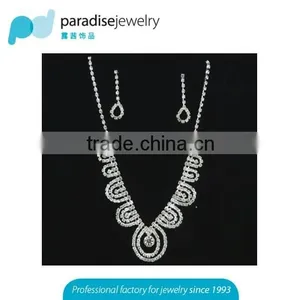 2016 China Wholesale Fashion Women Necklace Earrings Set Elegant Bridal Jewelry Set thumbnail-1