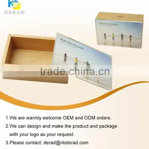 Beech Acrylic Photo Frame Wood Storage Box thumbnail-2