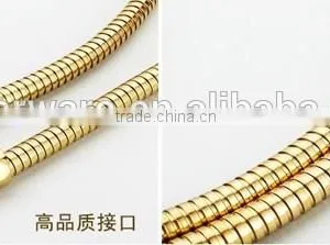 Golden Plated Flexible Shower Hose, 360 Degree Rotational Nut,double-lock,150-200cm thumbnail-2