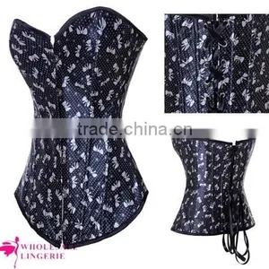 2015 Hot Selling Steel Boned Underbust Corset Bustier Latex Waist Cincher thumbnail-6