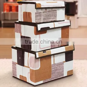 Eco-Friendly Foldable Clothes Sundries Storage Case Container Box With Lids thumbnail-5