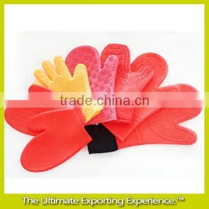 Silicone Glove,Durable Kitchen Five Fingers Silicone Glove ,Silicone Oven Glove ,silicone Heat Resistant Glove thumbnail-1