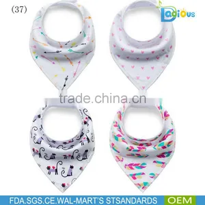 Custom Baby Cotton Bibs Animals Print Patterns Dribble Bibs thumbnail-3