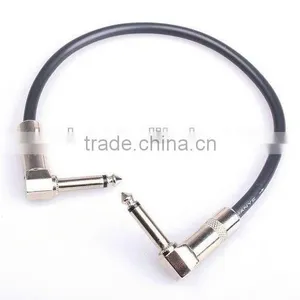 1/4" 6.3mm Right Angle Pro Male Nickels Plated Head Guitar Patch Cable Cord thumbnail-1