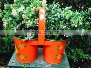 2 Bucket Planter In Orange thumbnail-1