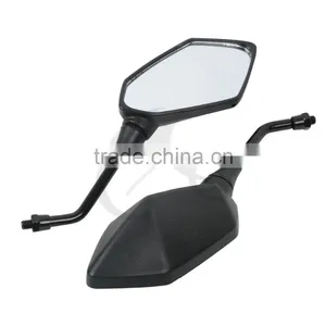 Universal 10mm Left Right Side Black Rear View Mirror For Honda Kawasaki Suzuki thumbnail-1