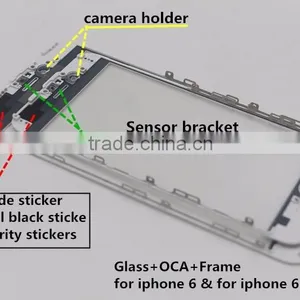 Best Quality for IPhone 6 6s 7 Front Glass With Cold Press Glue Frame and 250 u OCA Ear Mesh thumbnail-1