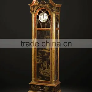 Noble Elegant Home Decorating Grandfather Clock , European Style Wooden Hand Painted Floor Clock, Gothic Wooden Clock thumbnail-1