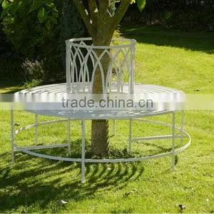 Gothic Round Iron Tree Bench thumbnail-1