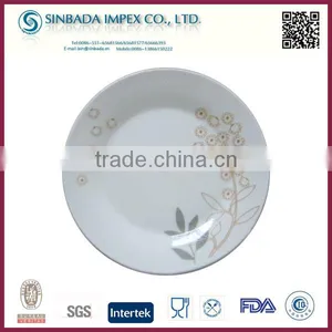 New Wholesale Bulk Ceramic 9 Inch Flat Plates Dishes thumbnail-1