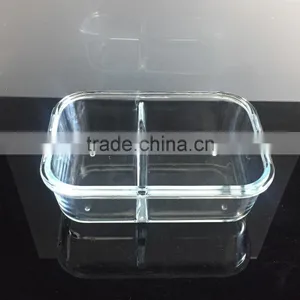 1L Hi-borosilicate Square Glass School Bento Lunch Box Leakproof thumbnail-3