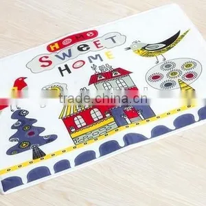 Wholesale Stock Square Home Plush Water Absorption Non-Slip Mat-House Style thumbnail-1