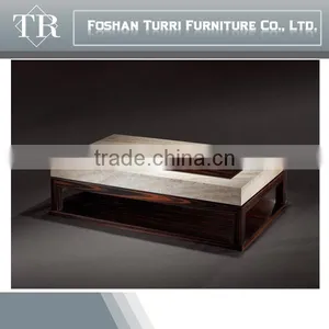 Unique Design Iran Luxury Marble Wooden Coffee Table thumbnail-6