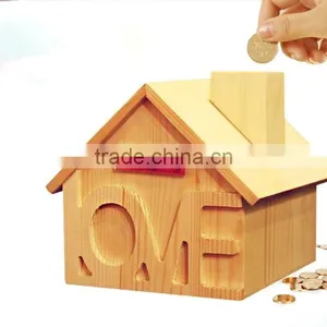 Love House Wooden Money Saving Box thumbnail-1