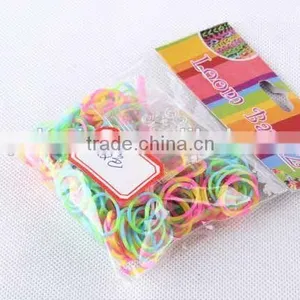 300PC Hair Band With 12 Buckles/Double Colors RUBBER BAND thumbnail-1
