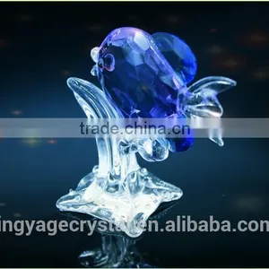 Purple Handmade Crystal Fish With a Base as Crystal Gifts for 15th Wedding Anniversary thumbnail-3