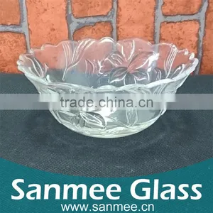 4inch Embossed Quality Glass Bowl Opal Glass Bowl Set thumbnail-1