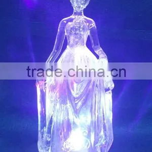 Clear Acrylic Manufacturer LED Flashing Bride in Wedding Dresses Decorations Gift thumbnail-5