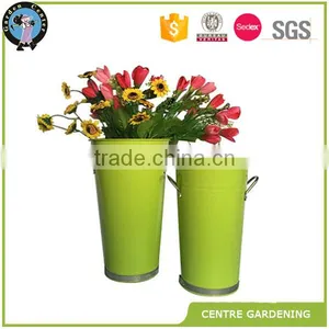 Galvanized Zinc Flower Bucket for Decor thumbnail-2