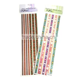 New Design Handmade Ribbon Sticker, Ribbon Sticker With Plastic Pearl and Follow, thumbnail-6