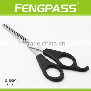 S3-1009A 6-1/2" Inch 2CR13 Stainless Steel With PP Handle Professional Barber Haircutting Scissor Both Side Thinning Scissors thumbnail-1