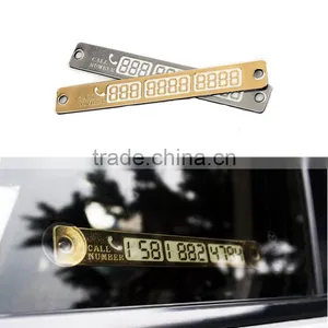 Temporary Car Parking Card Telephone Number Card Notification Night Light Sucker Plate Car Styling Phone Number Card thumbnail-1