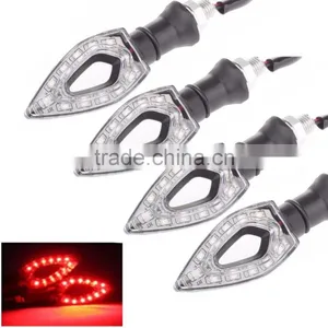 2016 Hot Universal Motorcycle Waterproof 12 LED Turn Signal Red Light thumbnail-2