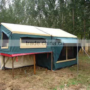 Extra Large Canvas Folding Camping Trailer Tents for Sale Factory Direct Selling thumbnail-1