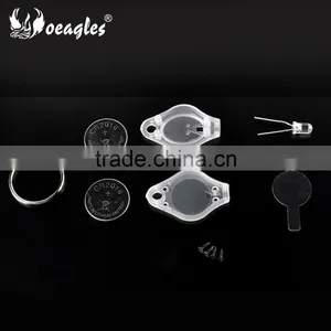 New Plastic LED Keychain White Light Keychain LED Light Promotion Gift LED Keyring With Insulation Layer China OEM Supplier thumbnail-4